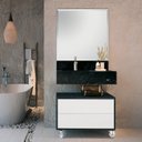 Ver imagem 4 de Bancada em Porcelanato para Banheiro 80cm Max com Cuba Esculpida Yescasa Preto/Black