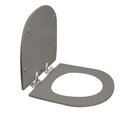 Ver imagem 2 de Assento Sanitário Poliéster para Louça Carrara (deca) Slow Close Cromado (reb. Oculto) Antracite