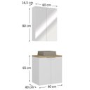 Ver imagem 3 de Conjunto de Banheiro 60cm CNJ4009 Nature Branco/Carvalho