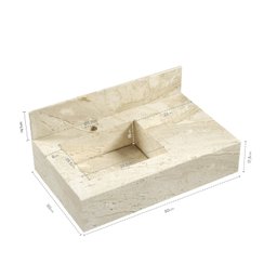 Bancada em Porcelanato para Banheiro 80cm Max com Cuba Esculpida  - 3