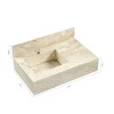 Ver imagem 3 de Bancada em Porcelanato para Banheiro 80cm Max com Cuba Esculpida Bege/Travertino