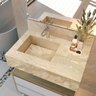 Bancada em Porcelanato para Banheiro 80cm Max com Cuba Esculpida  - 1