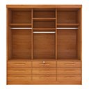 Ver imagem 5 de Guarda Roupa Casal com pés 3 Portas de Correr 9 Gavetas 199cm Chicago  