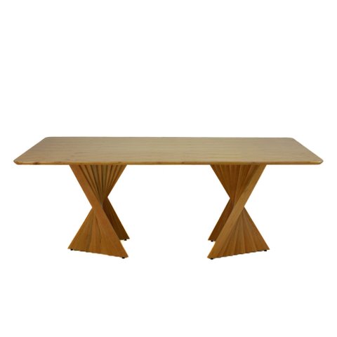 Mesa de Jantar Orgânica Retangular 160x90 - Castanho Claro