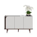 Ver imagem 3 de Buffet Aparador com 3 Portas 136x79cm Jurerê Colibri:Off White/Nogueira