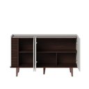 Ver imagem 5 de Buffet Aparador com 3 Portas 136x79cm Jurerê Colibri:Off White/Nogueira