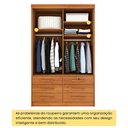 Ver imagem 4 de Guarda Roupa Solteiro 2 Portas 6 Gavetas 133cm Chicago
