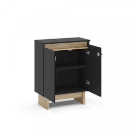 Kit 3 Peças com Mesa para Escritório em L, Mesa Reta e Armário Baixo Los Angeles - 3 Kit 3 Peças com Mesa para Escritório em L, Mesa Reta e Armário Baixo Los Angeles - 3