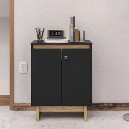 Kit 3 Peças com Mesa para Escritório em L, Mesa Reta e Armário Baixo Los Angeles - 2 Kit 3 Peças com Mesa para Escritório em L, Mesa Reta e Armário Baixo Los Angeles - 2