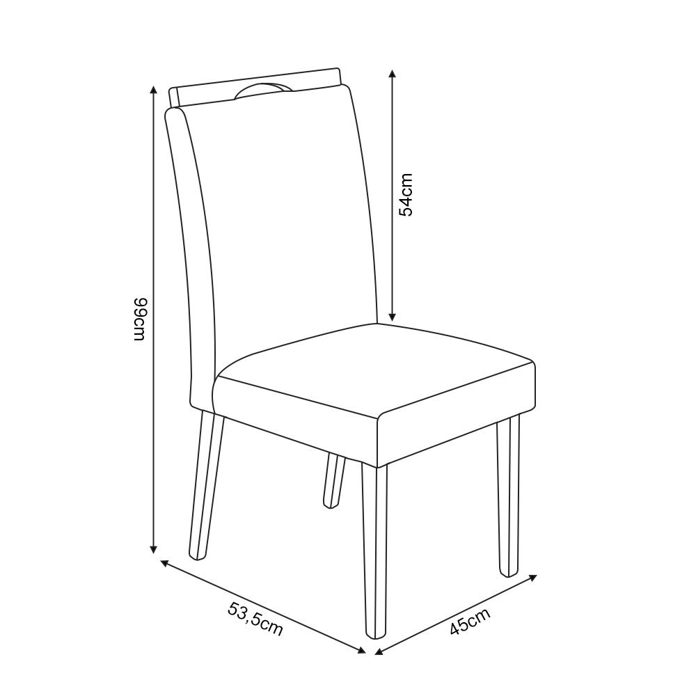 Kit 4 Cadeiras de Jantar Madeira Maciça Cerejeira Premium Heloísa Veludo Bege - 4