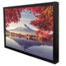 Quadro Decorativo Caixa Alta com Vidro As Margens do Monte Fuji Japão TaColado Moldura Preta 120 x 8 - 1