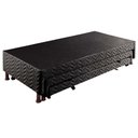 Ver imagem 4 de Cama Box Base c/Auxiliar Solteiro Universal Rústico Bordado Black (88x188x32) - Paropas