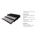 Ver imagem 2 de Cama Box Base c/Auxiliar Solteiro Universal Rústico Bordado Black (88x188x32) - Paropas