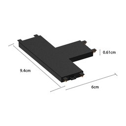 Emenda para Trilho Magnético Nordecor Magnetic Track Kay 6569 em T Preto - 2