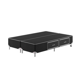Base Box Gaveta Bipartido Queen Spubio Incofal Preto 158x198x40cm - 2