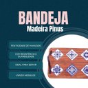 Ver imagem 3 de Kit 2 Bandeja de Madeira Servir Café da Manhã Mesa Refeições Cor:azulejo Português