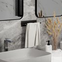 Ver imagem 1 de Suporte Porta Toalha Rosto Parede Adesivo de Banheiro Preto