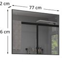 Ver imagem 3 de Espelheira para Banheiro Retangular Califórnia Preto/Carbono