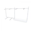 Ver imagem 3 de Arara de Roupas para Loja Quarto Closet 13 Peças Regulável 200x100 Cm Cor Branco Kit Clst1b158