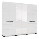 Ver imagem 2 de Roupeiro Lisboa 6 Portas com Espelho 4 Gavetas 242x214cm Branco 240855