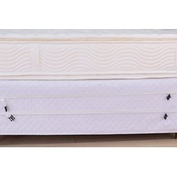 Saia para Cama Box Colchobox Elasticada Ajustavel Queen ou King Size Branca [f101] - 3