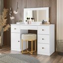 Ver imagem 1 de Penteadeira Camarim com Espelho Branco Sonhos Moval