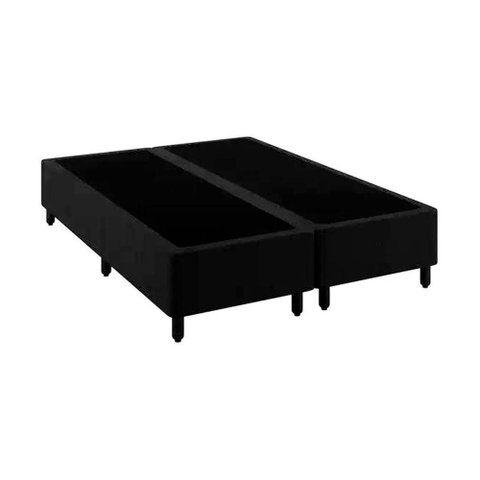 Base Cama Box Premium Queen Comum Preto