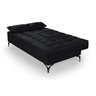Sofá Cama Solteiro Colorado Reclinável 3 Posições em Suede: Preto - 6
