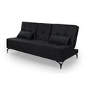 Ver imagem 3 de Sofá Cama Solteiro Colorado Reclinável 3 Posições em Suede: Preto