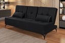 Ver imagem 2 de Sofá Cama Solteiro Colorado Reclinável 3 Posições em Suede: Preto