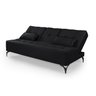 Sofá Cama Solteiro Colorado Reclinável 3 Posições em Suede: Preto - 5