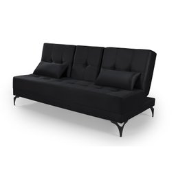 Sofá Cama Solteiro Colorado Reclinável 3 Posições em Suede: Preto - 3