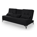 Ver imagem 1 de Sofá Cama Solteiro Colorado Reclinável 3 Posições em Suede: Preto