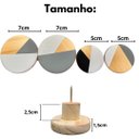 Ver imagem 3 de Cabideiro Multicolor de Parede em Madeira 4 Ganchos