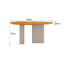 Ver imagem 3 de Mesa Isis Tampo Orgânico Mdf 1,35m S/vidro 4 Cadeiras Leifer