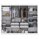 Ver imagem 3 de Guarda-roupa Casal 8 Portas 4 Gavetas Paris Branco