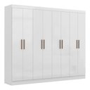 Ver imagem 1 de Guarda-roupa Casal 8 Portas 4 Gavetas Paris Branco