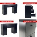 Ver imagem 3 de Penteadeira Escrivaninha 7 Gavetas 118 Cm Pe100 Preto Dtall