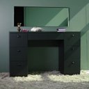 Ver imagem 1 de Penteadeira Escrivaninha 7 Gavetas 118 Cm Pe100 Preto Dtall