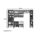 Ver imagem 4 de Cozinha Completa Divina 5 Peças (2aéreos+1balcão+2paneleiros) Cz004 - Mgm