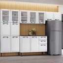 Ver imagem 1 de Cozinha Modulada Compacta em Aço 4 Peças 14 Portas 2 Gavetas Paneleiro Duplo New Premium Itatiaia 