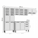 Ver imagem 4 de Cozinha Completa Modulada em Aço 4 Peças com Paneleiro e Balcão com Tampo New Premium Itatiaia Branco