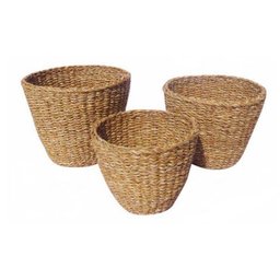 Cesto de Palha Natural Seagrass Oval G Lili Casa Único - 2