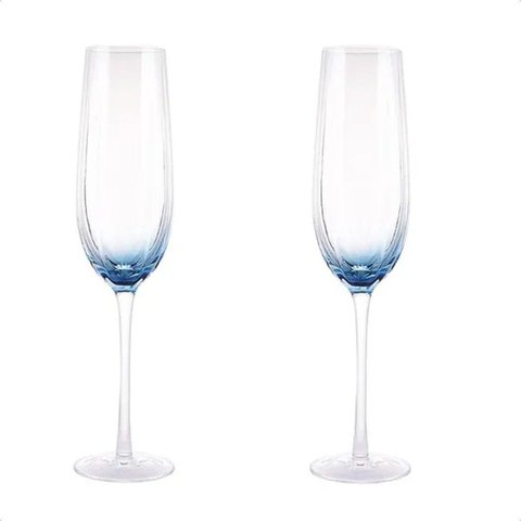 Conjunto de Taça para Champagne em Vidro