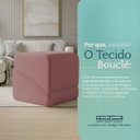 Ver imagem 5 de Puff Sense Bouclé Premium Assento Extra Decorativo para Sala Quarto Design Moderno Rose