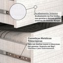 Ver imagem 6 de Guarda-Roupa Casal Nicole 2 Portas 3 Gavetas 100% MDF Cinamomo/Off White - ACP Móveis