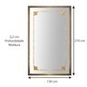 Espelho de Chão com Moldura e Apliques 130x210cm Decore Pronto - 4