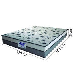 Colchão Casal Gazin Espuma D33 Fort 138x188x21cm Cinza/Branco - Suporta até 150kg por Pessoa - 2