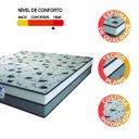 Ver imagem 3 de Colchão Casal Gazin Espuma D33 Fort 138x188x21cm Cinza/Branco - Suporta até 150kg por Pessoa