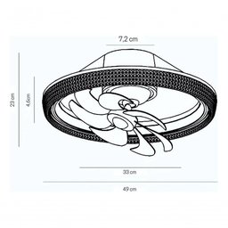 Plafon Ventilador Air Diamond Orbital 40w Multicor Bivolt - 2